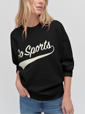Favorite Daughter Go Sports Sweatshirt - Black - XL